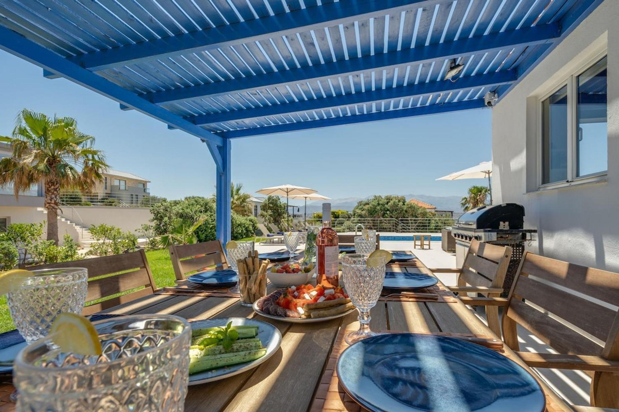 Villa Hemera Ocean View Private Heated Pool Chorafakia Exterior photo